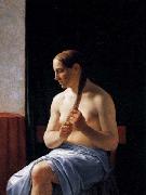 Christoffer Wilhelm Eckersberg Seated Nude Model oil on canvas